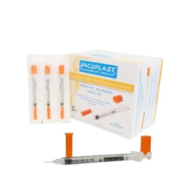 Seringa para insulina - (Agulha fixa) 29G - 13 x 0,45  100und/cx Vacuplast