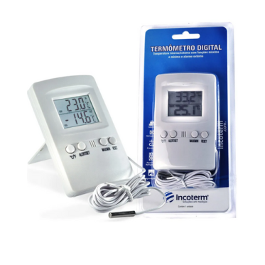 Termômetro Digital com Máxima e Mínima com Alarme Incoterm