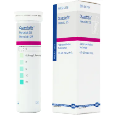 Teste semi-quantitativo quantofix peroxido 0-25 mg/L 100 tiras/cx MN