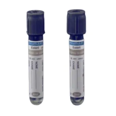 Tubo p/ coleta de sangue a vácuo em vidro c/ reagente fluoreto de sódio 2mL 13x75mm 100und/rack Vacuplast