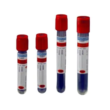 Tubo p/ coleta de sangue a vácuo em vidro c/ ativador de coágulo 5mL 13x75mm 100und/rack Vacuplast