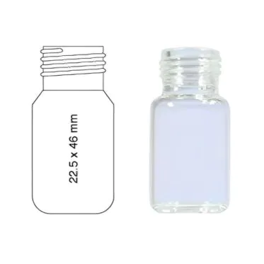 Vial C/R N18 incolor 22,5 x 46 mm 10 ml 100und/cx MN